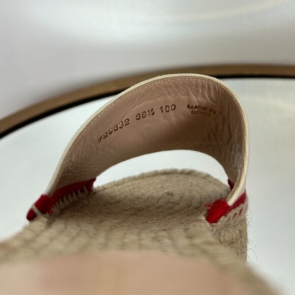 GUCCI Pilar Interlocking G Embroidered Canvas Espadrille Slide Sandal (Women) - Picture 11 of 11